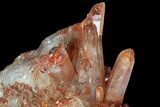 Natural, Red Quartz Crystal Cluster - Morocco #88904-2